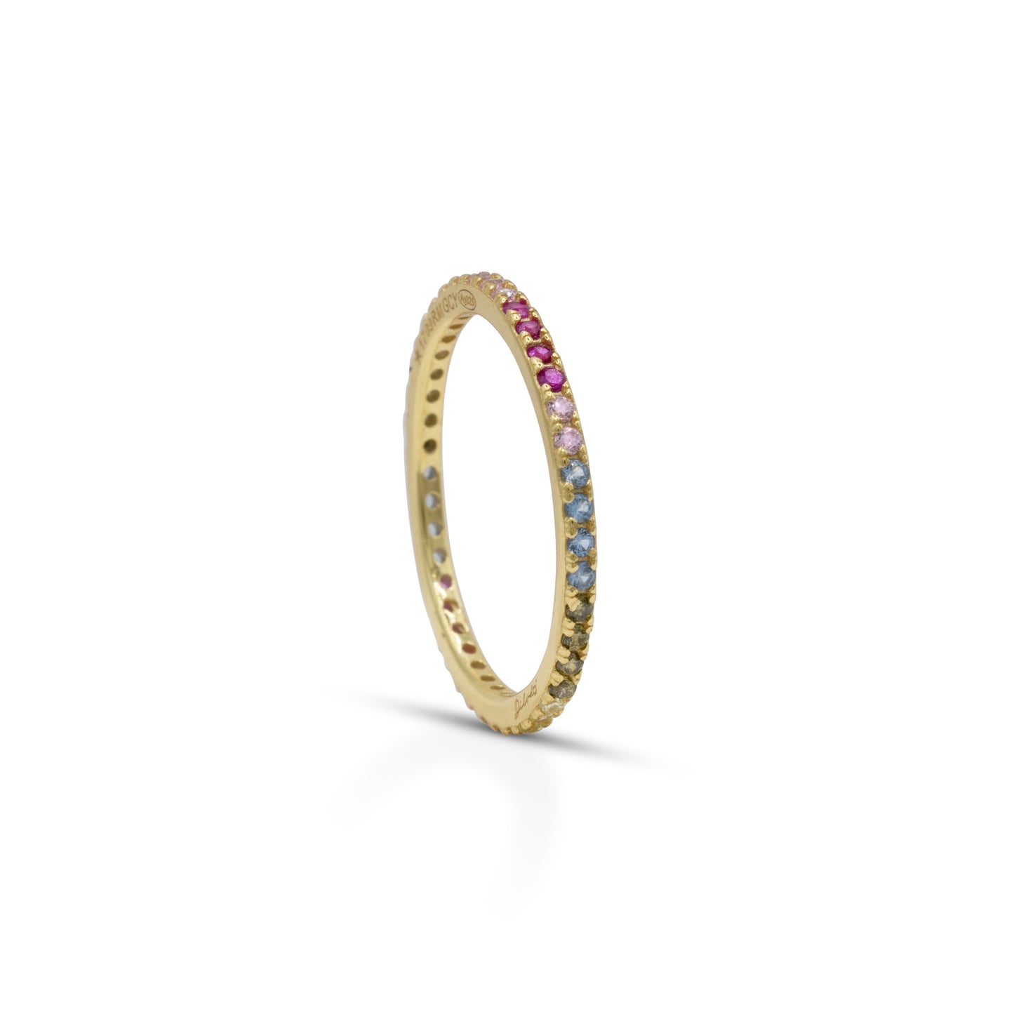 Eternity Ring Dilvdò Gold Multicolor Slim