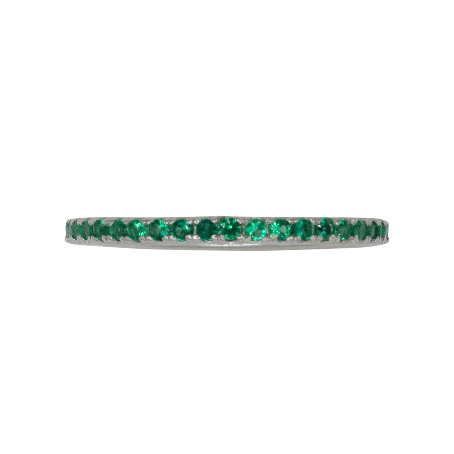 Eternity Ring Dilvdò Silver Green Slim